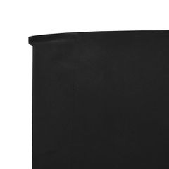 vidaXL Προστατευτικό Αέρα με 3 Πάνελ Μαύρο 400 x 120 εκ. Υφασμάτινο-thumb-3