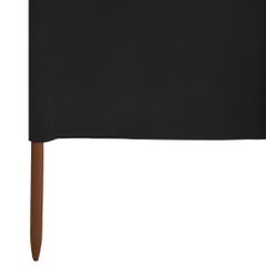 vidaXL Προστατευτικό Αέρα με 3 Πάνελ Μαύρο 400 x 120 εκ. Υφασμάτινο-thumb-4