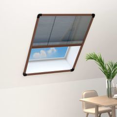 vidaXL Σήτα Παραθύρου Πλισέ Καφέ 80 x 120 εκ. από Αλουμίνιο