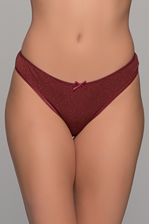 G-string Ιριδίζουσα Λύκρα - Μπορντό