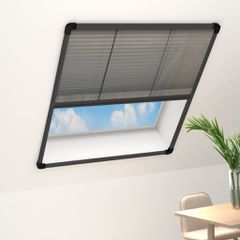 vidaXL Σήτα Παραθύρου Πλισέ Ανθρακί 80 x 160 εκ. από Αλουμίνιο
