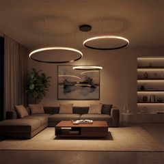 Κρεμαστό Φωτιστικό Οροφής LED 150W 15000lm 180° AC 220-240V IP20 Ρυθμιζόμενο Λευκό CCT με Χειριστήριο από 2700K έως 6000K Dimmable - Lumileds SMD Chip - Μαύρο Ματ - Μ170 x Π170 x Υ60cm - 3 Χρόνια Εγγύ