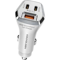 Kouvolsen KOS-5013 – Φορτιστής Αυτοκινήτου 45W USB-C PD & USB-A QC 3.0 Fast Charging