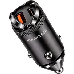 Kouvolsen KOS-5017 – Φορτιστής Αυτοκινήτου 30W USB-C PD & USB-A QC 3.0 Fast Charging