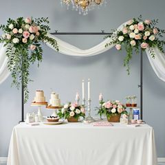 Βάση VEVOR Over The Table Rod με σφιγκτήρες, 13"-42" ψηλό & 28"-98" μήκος ρυθμιζόμενο, μεταλλική επιτραπέζια βάση καμάρας, επιτραπέζια καμάρα από μπαλόνι πλαίσιο για χριστουγεννιάτικα στολίδια πάρτι γ