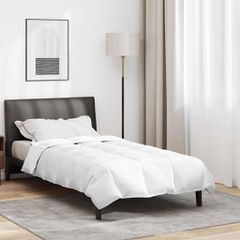 vidaXL Πάπλωμα 155 x 200 εκ. Άνοιξη, Φθινόπωρο Φτερό Λευκό Αναπνεύσιμο