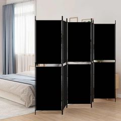 vidaXL Διαχωριστικό Δωματίου με 5 Πάνελ Μαύρο 250x180 εκ. από Ύφασμα