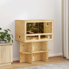 vidaXL Βάση Terrarium Καφέ 80 x 50 x 50 εκ OSB