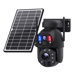Smart ηλιακή κάμερα SECTEC ST-5986M με dual lens, ανάλυση 3MP, 20x zoom, 4G, περιστροφή PTZ και υποστήριξη SD