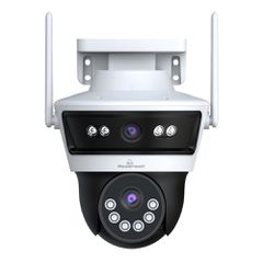 Smart κάμερα ασφαλείας POWERTECH PT-1340 με dual lens, ανάλυση 3MP, WiFi, περιστροφή PTZ, υποστήριξη SD και στεγανότητα IP65