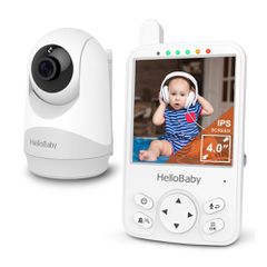 Ενδοεπικοινωνία μωρού HELLOBABY HB6241 με κάμερα, οθόνη 4", ανάλυση 720p και περιστροφή PTZ