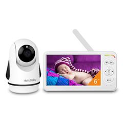 Ενδοεπικοινωνία μωρού HELLOBABY HB6364 με κάμερα, οθόνη 6", ανάλυση 720p και περιστροφή PTZ