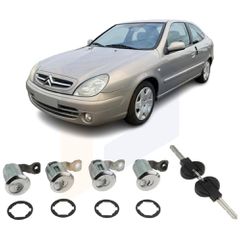 Αφαλός κλειδαριάς πόρτας σετ για Citroen Xsara Coupe 2000 2001 2002 2003 2004 9170G3