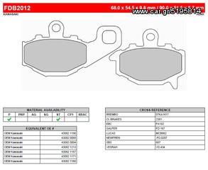 ΛΥΡΗΣ FERODO ΤΑΚΑΚΙΑ ΟΠΙΣΘΙΑ ΓΙΑ KAWASAKI ZX 6R 600 NINJA 2007-, FDB2012P