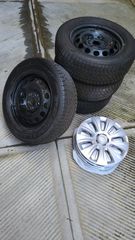 Χειμερινά Ελαστικά Dunlop Winter Sport 5 με σιδερένιες ζάντες Skoda (5x112)