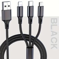 ΚΑΛΩΔΙΟ USB 3 ΣΕ 1 ΓΙΑ ΓΡΗΓΟΡΗ ΦΟΡΤΙΣΗ