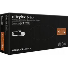 ΓΑΝΤΙΑ ΝΙΤΡΙΛΙΟΥ MERCATOR NITRYLEX BASIC ΣΕ ΜΑΥΡΟ ΧΡΩΜΑ ΧLARGE (ΧL) AMIO - 100 Τεμ.