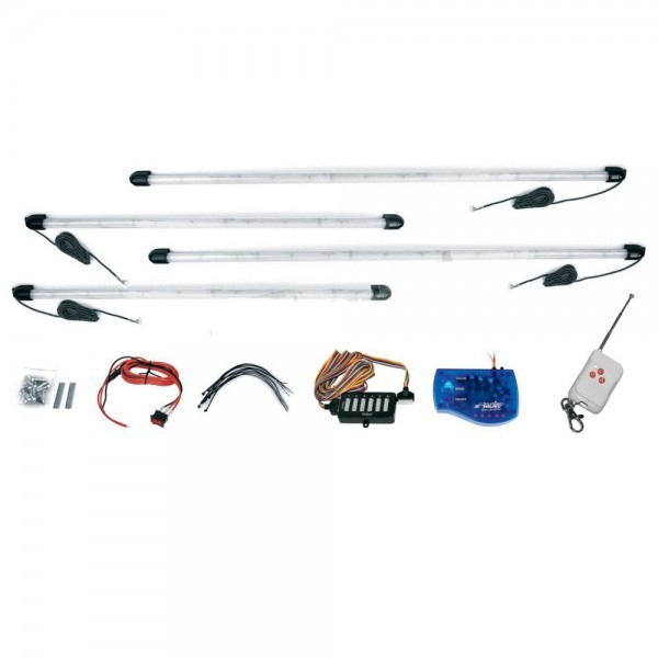 ΚΙΤ ΦΩΤΙΣΜΟΥ UNDERCAR BLUE 2 X 86cm + 2 X 120cm ΜΕ ΚΟΝΤΡΟΛ FLEXIBLE SIMONI RACING