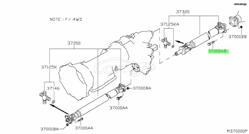 ΒΙΔΑ NISSAN NAVARA D40  371207S00A