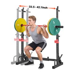 Ράφι καθισμάτων VEVOR Power Cage, Ράφι γυμναστικής για το σπίτι με ρυθμιζόμενο ύψος και πλάτος, Εξοπλισμός προπόνησης ενδυνάμωσης με ράφια αποθήκευσης μπάρας και J-Hooks για πιέσεις πάγκου, καθίσματα,