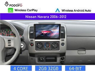 Nissan Navara D40 (2006-2012) Android Car Radio 9" οθόνη 2+32GB Ασύρματο CarPlay & Aσύρματο Android Auto GPS WiFi EQ