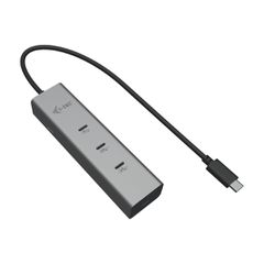 USB Hub i-Tec C31HUBMETAL8KPDPRO Ασημί