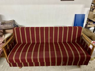 ΚΑΝΑΠΕΣ ΤΡΙΘΕΣΙΟΣ VINTAGE  (ΤΙΜΗ ΣΥΖΗΤΗΣΙΜΗ)