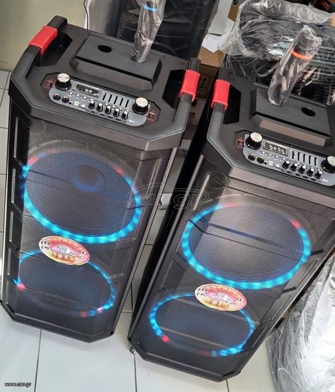 Ηχεια σετ 4χ15 ιντσες 2400watt + 2400 watt bluetooth