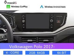 VW Polo MQB 2017-> Οθόνη 9" Android Car Radio Navigation 2GB+64GB Ασύρματο CarPlay & Aσύρματο Android Auto GPS WiFi EQ HiFi