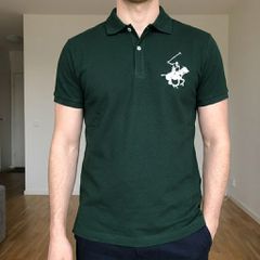 Beverly Hills Polo Club Σκούρο Πράσινο Polo (Fits Medium) - Καινούργιο με Ετικέτα