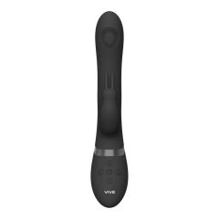 Rini - Pulse Wave & Vibrating Double Penetration Rabbit - Black * bulk