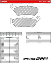 ΛΥΡΗΣ FERODO ΤΑΚΑΚΙΑ ΕΜΠΡΟΣ ΓΙΑ MOTO GUZZI BELLAGIO 1000 / AQUILA NERA 2008-, FDB2006ST