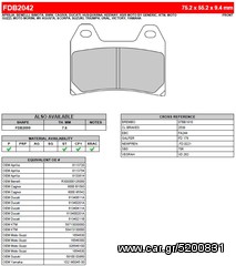 ΛΥΡΗΣ FERODO ΤΑΚΑΚΙΑ ΕΜΠΡΟΣ ΓΙΑ MOTO GUZZI BREVA 1200 SPORT 2008-2013, FDB2042ST