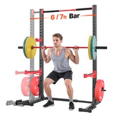 Βάση VEVOR Power Cage, Πολυλειτουργική βάση καθισμάτων για γυμναστήριο στο σπίτι, Εξοπλισμός προπόνησης δύναμης με ρυθμιζόμενο πλάτος και 6 ιμάντες, προσάρτηση ναρκών και μπάρες ασφαλείας για πιέσεις