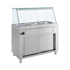 Θερμαινόμενη Βιτρίνα Μπαιν Μαρι 170 x 70 εκ. MD170 Για 5 λεκανακια GN1/1