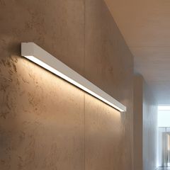 Γραμμικό Φωτιστικό Τοίχου / Απλίκα LED 72W 7200lm 120° AC 220-240V IP20 Ρυθμιζόμενο Λευκό CCT με Χειριστήριο από 2700K έως 6000K Dimmable - Lumileds SMD Chip - Λευκό Ματ - Μ120 x Π5 x Υ7.5cm - 3 Χρόνι