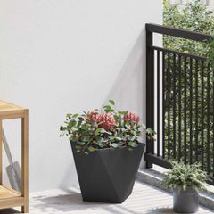 vidaXL Γλάστρα Μαύρο 30 x 30 x 30 cm Ατσάλι