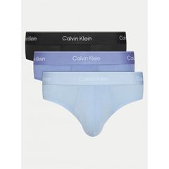 Calvin Klein Ανδρικό Σλιπ Βαμβακερό 3 Τεμάχια Χρωματιστό Λάστιχο W8O