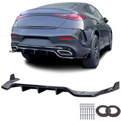 Diffuser Πίσω Προφυλακτήρα διάχυτης Σπόιλέρ Performance Κατάλληλο για Mercedes GLC Coupe τύπου C254 από το 2022 και μετά. Συμβατό μόνο με το πακέτο AMG.