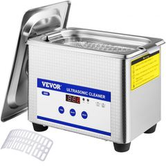 VEVOR 0.8L Ultrasonic Cleaners Ψηφιακός θερμαντήρας χρονοδιακόπτης για καθαρισμό κοσμημάτων Καθαρισμός γυαλιών 35W από ανοξείδωτο χάλυβα για επαγγελματική προσωπική οικιακή χρήση