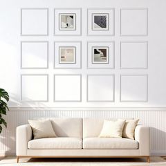 VEVOR Wall Molding 12 Pack, 51 x 51 cm Σετ πάνελ με ξύλινο πάνελ, Ελαφρύ βαμμένο πολυστυρένιο, εύκολο στην εγκατάσταση, αδιάβροχο διακοσμητικό τοίχου για εσωτερική διακόσμηση Σαλόνι, Υπνοδωμάτιο, Σπίτ