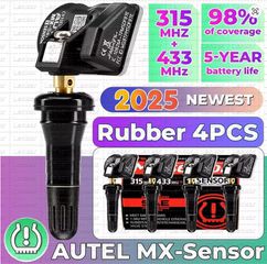 4 ΑΙΣΘΗΤΗΡΕΣ TPMS ΠΙΕΣΗΣ Autel Sensors MX-Sensor 315MHz&433MHz