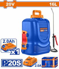 Wadfow WLSY20162 Ψεκαστήρας Πλάτης Μπαταρίας Li-ion 20V / 2Ah / 1 Μπαταρία