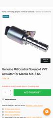 VVT solenoid Mazda MX-5 NC 2.0L