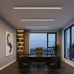 kelvo® ORION KLV-101-0363-V2 Γραμμικό Φωτιστικό Οροφής LED 72W 7200lm 120° AC 220-240V IP20 Ρυθμιζόμενο Λευκό CCT με Χειριστήριο από 2700K έως 6000K Dimmable - Lumileds SMD Chip - Λευκό Ματ - Μ120 x Π