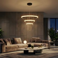 kelvo® DIAMOND KLV-101-0237 Κρεμαστό Φωτιστικό Οροφής LED 100W 10000lm 180° AC 220-240V IP20 Ρυθμιζόμενο Λευκό CCT με Χειριστήριο από 2700K έως 6000K Dimmable - Lumileds SMD Chip - Μαύρο Ματ - Μ60 x Π