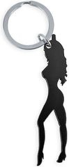 Diablo Picante - keyring with female silhouette in black color with beer opener