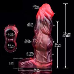 Penis Sleeve Extender With Vibration Red-thumb-3