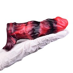 Penis Sleeve Extender With Vibration Red-thumb-1