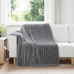 vidaXL Ριχτάρι Σκούρο Γκρι 200 x 150 cm 0.8 kg Μαλλί